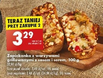 Biedronka Zapiekanka z warzywami grillowanymi z sosem i serem, 100 g oferta
