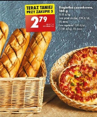 Biedronka Bagietka czosnkowa, 165 g oferta