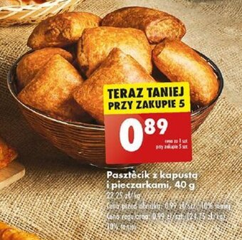Biedronka Pasztecik z kapustą i pieczarkami, 40 g oferta