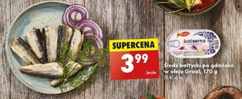 Biedronka Śledź bałtycki po gdańsku w oleju Graal, 170 g oferta
