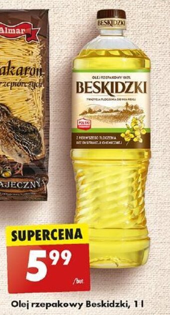 Biedronka Olej rzepakowy Beskidzki, 1 l oferta