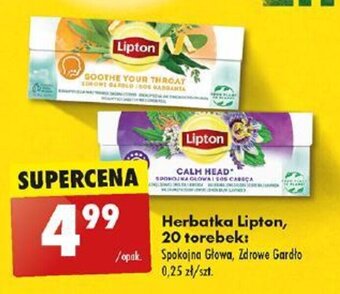 Biedronka Herbatka Lipton, 20 torebek oferta