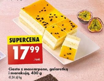 Biedronka Ciasto z mascarpone, galaretką i marakują, 430 g oferta