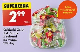 Biedronka Cukierki Żelki Jak Smok z sokami 100 g oferta
