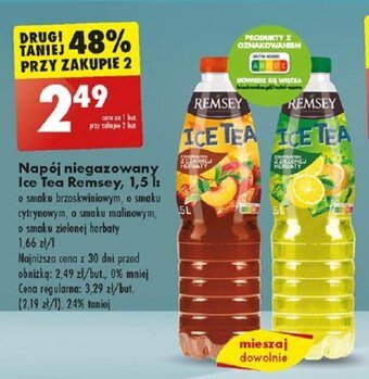 Biedronka Napój niegazowany Ice Tea Remsey, 1,5 l oferta