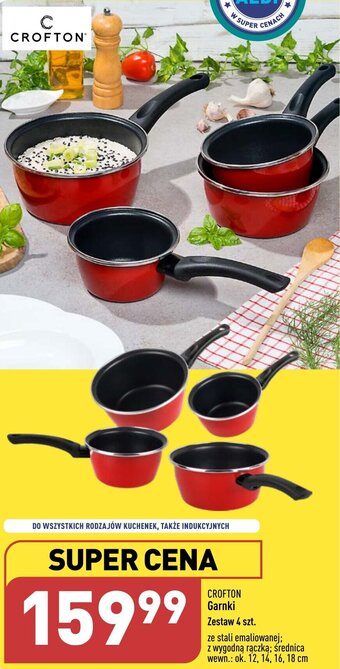 ALDI CROFTON Garnki 4 szt. oferta