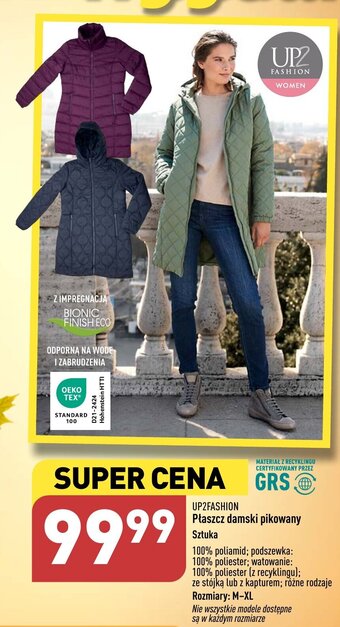 ALDI UP2FASHION Płaszcz damski pikowany oferta