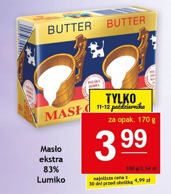 Gram Market Masło ekstra 83% Lumiko 170g oferta