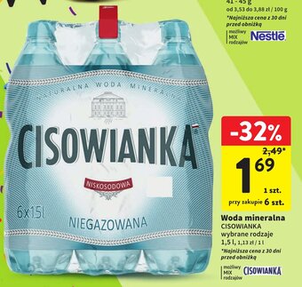Intermarche Woda mineralna CISOWIANKA 1,5 l oferta
