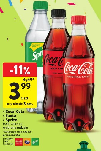 Intermarche Coca-Cola FANTA Sprite 0,5l oferta