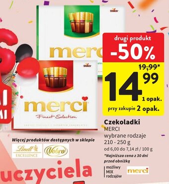 Intermarche Czekoladki MERCI 210-250g oferta