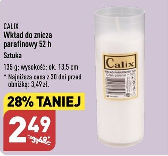 ALDI CALIX Wkład do znicza parafinowy 52 h 1szt oferta