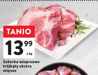 Intermarche Żeberka wieprzowe trójkąty ekstra mięsne 1kg oferta