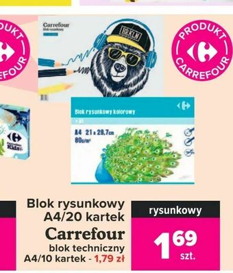 Carrefour Blok rysunkowy A4/20 kartek oferta