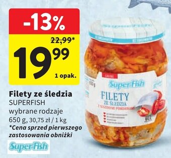 Intermarche Filety ze śledzia SUPERFISH 650g oferta