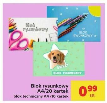 Carrefour Blok rysunkowy A4/20 kartek oferta
