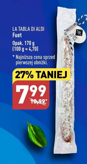 ALDI Fuet 170 g oferta