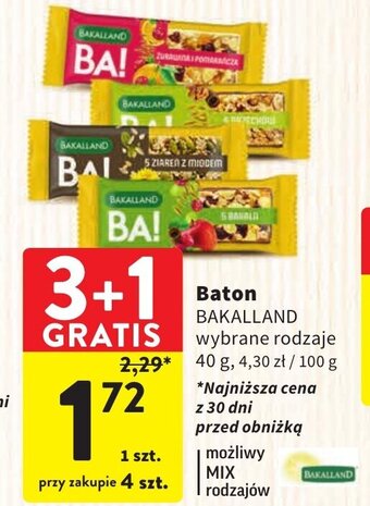 Intermarche Baton BAKALLAND 40 g oferta