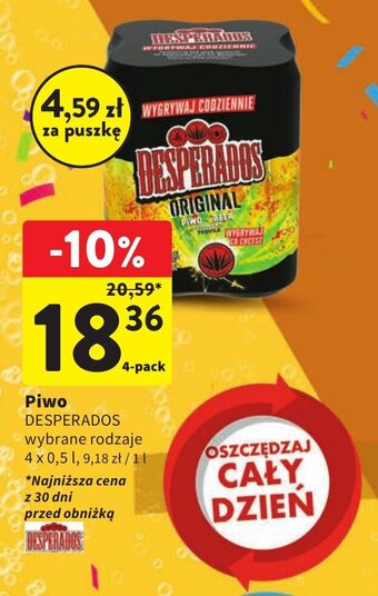 Intermarche Piwo DESPERADOS 4 x 0,5 l oferta