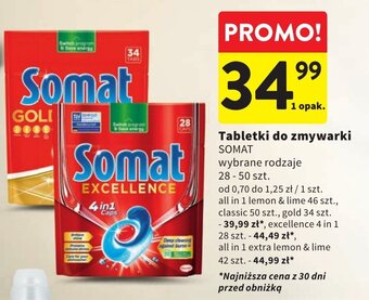 Intermarche Tabletki do zmywarki SOMAT 28 - 50 szt. oferta
