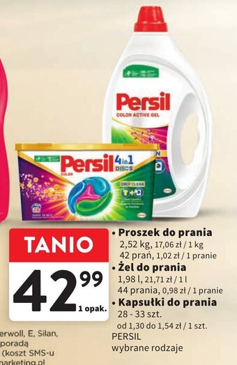 Intermarche Proszek do prania 2,52 kg / Żel do prania 1,98 l / 44 prania, 0,98 zł / Kapsułki do prania 28-33 szt. oferta