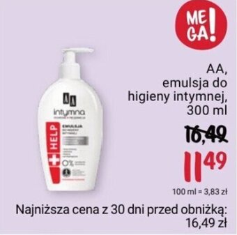 Rossmann AA, emulsja do higieny intymnej, 300 ml oferta