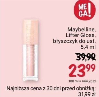 Rossmann Maybelline, Lifter Gloss, błyszczyk do ust, 5,4ml oferta