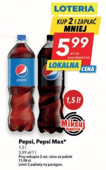 Lewiatan Pepsi, Pepsi Max 1,5l oferta