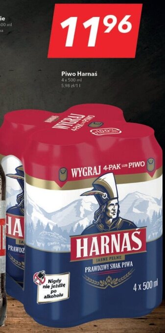 Lewiatan Piwo Harnaś 4 x 500 ml oferta