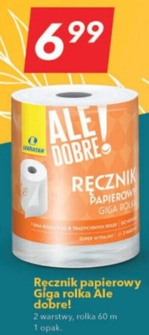 Lewiatan Ręcznik papierowy Giga rolka Ale dobre! 2 warstwy, rolka 60 m oferta