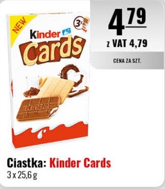 Eurocash Ciastka: Kinder Cards 3 x 25,6 g oferta