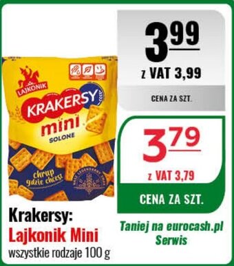 Eurocash Krakersy: Lajkonik Mini 100 g oferta