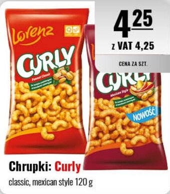 Eurocash Chrupki: Curly 120 g oferta
