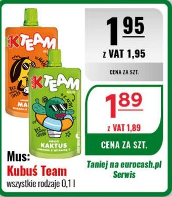 Eurocash Mus: Kubuś Team 0,1 l oferta