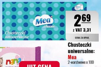 Eurocash Chusteczki uniwersalne Mea 100 szt. oferta