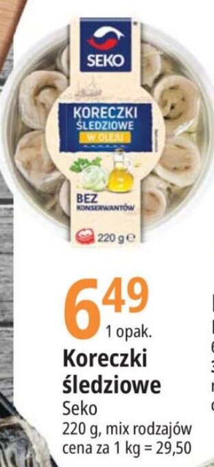 E.Leclerc Koreczki śledziowe Seko 220g oferta
