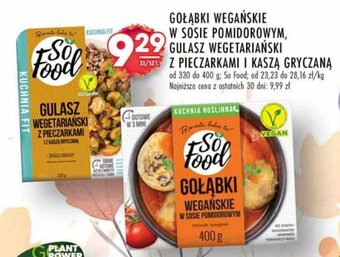 Stokrotka GOŁĄBKI WEGAŃSKIE W SOSIE POMIDOROWYM GULASZ WEGETARIAŃSKI Z PIECZARKAMI IZ KASZĄ GRYCZANA 330-400g So Food oferta