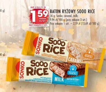 Stokrotka BATON RYŻOWY SOOO RICE 16g SONKO oferta