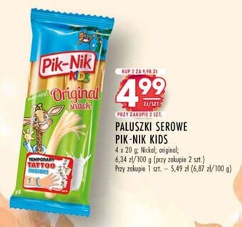 Stokrotka PALUSZKI SEROWE PIK-NIK KIDS 4x20g Nickal oferta