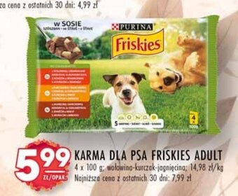Stokrotka KARMA DLA PSA FRISKIES ADULT 4x100g oferta
