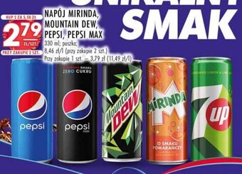 Stokrotka NAPÓJ MIRINDA MOUNTAIN DEW PEPSI PEPSI MAX 330 ml oferta