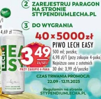 Stokrotka PIWO LECH EASY 500ml oferta