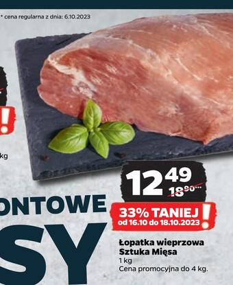Netto Łopatka wieprzowa sztuka mięsa oferta
