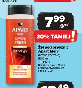 Netto Żel pod prysznic apart men oferta
