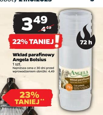 Netto Wkład parafinowy angela bolsius oferta