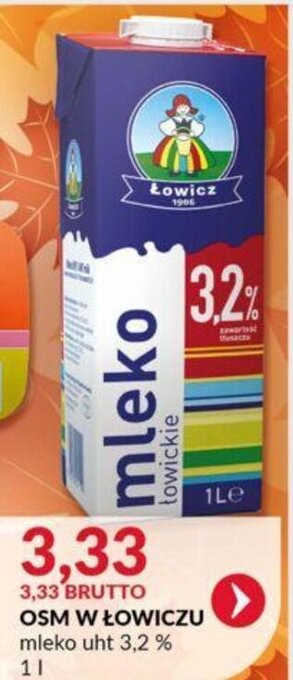 Eurocash OSM W ŁOWICZU mleko uht 3,2 % 1 l oferta