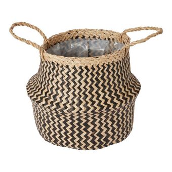 Castorama Kosz doniczkowy goodhome z trawy morskiej 24 cm czarny oferta