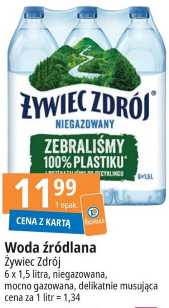E.Leclerc Woda źródlana 6 x 1,5 L oferta