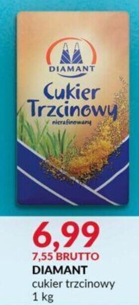 Eurocash DIAMANT Cukier Trzcinowy 1 kg oferta