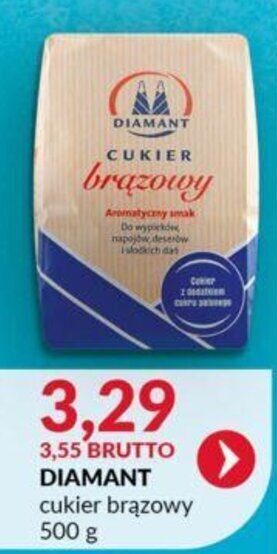 Eurocash DIAMANT cukier brązowy 500 g oferta